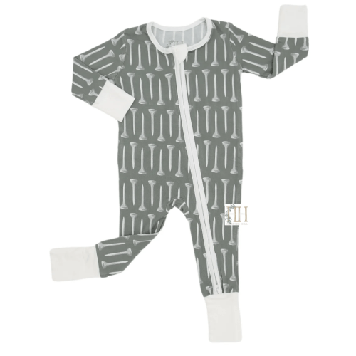 Hamner Hill Green Golf Tees Boys Bamboo Onesie – Howdy House Kids
