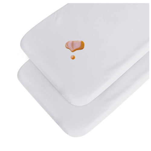 Bedside Sleeper Bassinet Sheets Waterproof to Fit Mika Micky, Baby Delight, MiClassic, Milliard, Baby Joy Bassinet, Soft Breathable Cotton Bassinet Sheet 33"x 20"x 5", 2 Pack Boys Girls, White