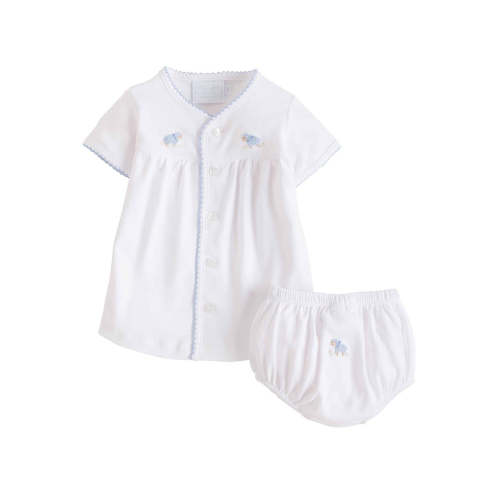 Pinpoint Layette Knit Set - Boy Sheep
