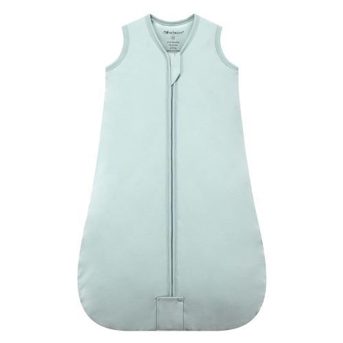 Mosebears Sleep Sack Baby Winter Wearable Blanket with 2-Way Zipper,2.5 TOG Cotton Sleep Sack Unisex (Calm Sage, 0-6 Months)