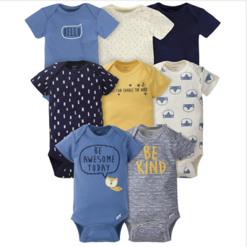 Gerber® 8-pack Baby Boys' Fox Short Sleeve Onesies® Bodysuits – Gerber Childrenswear