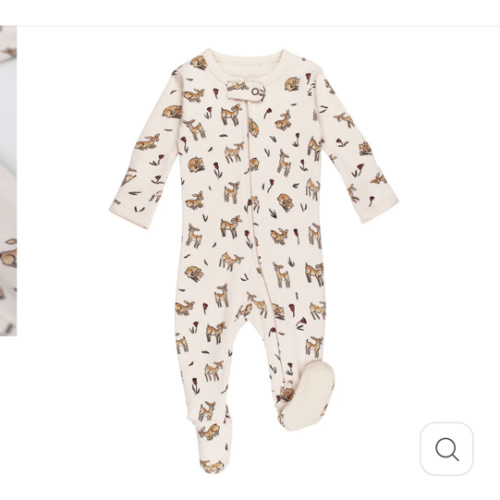 Doe-a-Deer | Organic Zipper Footie – L'ovedbaby