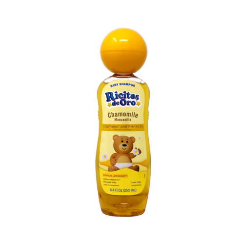 Ricitos de Oro Baby Shampoo with Chamomile, Lightens and Protects, Hypoallergenic, Paraben Free, Tear Free, 8.4 Fl Oz
