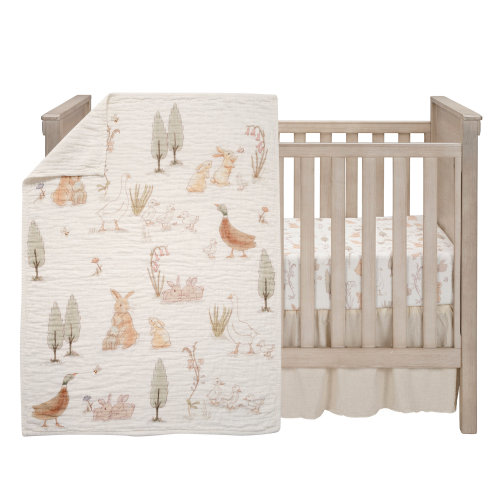 Lambs & Ivy BUNNY HOP 3PC BEDDING SET | Wayfair