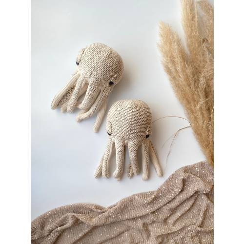 Octopus Soft Stuffed Animal Toy Handmade Knitted Fabric Toy Ocean Animal Gift For Kids Nursery Toys Kidsroom Decor Cushions Octopus Pillow