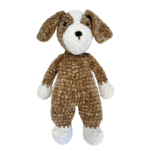 Bosco the Dog Chenille Crochet Doll 12"