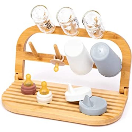 Sydney's Season Bottle Drying Rack Space Saving, Travel Bottle Cleaner Kit, Baby Drying Rack, Travel Bottle Drying Rack, Portable Bottle Cleaning Kit, Space Saving Drying Rack for Baby Bottles