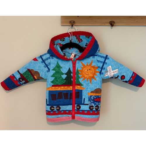 Kids' Quilted Train Jacket, Size 2T