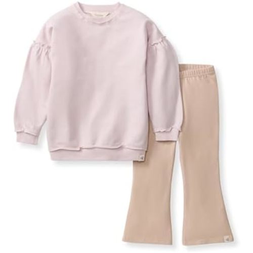Burt's Bees Baby baby-girls Long Sleeve Top and Pant Set, 100% Organic Cotton Outfit