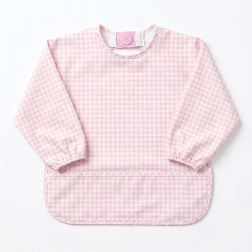 Magnetic Long Sleeve Bib - Petal Check