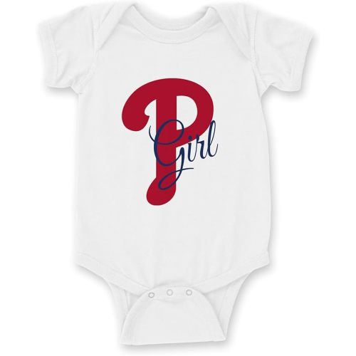 Phillies Girl Quote baby bodysuit White (R77)