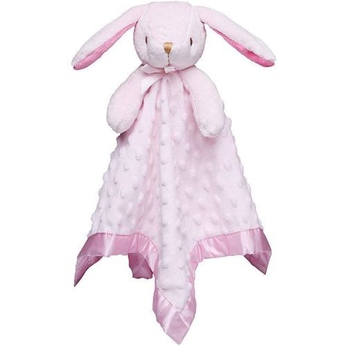 Pro Goleem Loveys for Babies Bunny Security Blanket Baby Girl Gifts Newborn Soft Pink Lovie for Infant and Toddler Snuggle Toy Stuffed Animal, Pink 16 Inch