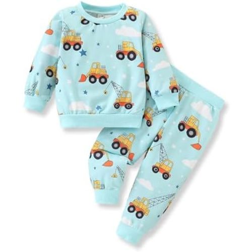 Toddler Baby Boy Outfits Long Sleeve Sweatshirts & Jeans 2Pcs Fall Clothes Set 2 3 4 5T 12 18 24Months