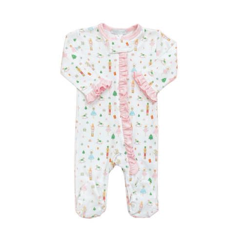 LA LUNA NUTCRACKER FOOTIES PINK TRIM