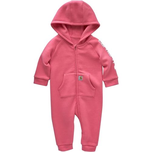 Carhartt Kid's CM9732 Long-Sleeve Fleece Zip-Front Hooded Coverall - Girls
