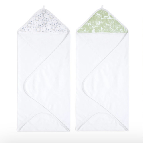 Harmony Cotton Muslin Hooded Towels 2pk | aden + anais