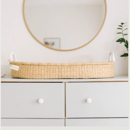 Handwoven Changing Basket: Natural