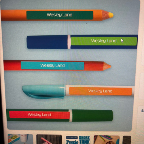Mini Rectangle Name Labels - Solid