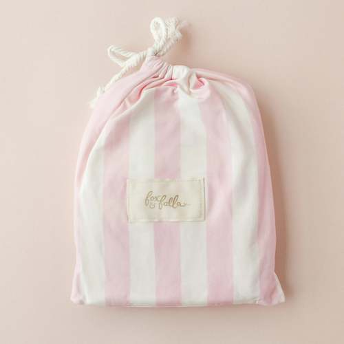 Fox & Fallow - Petal Stripe Organic Fitted Cot Sheet