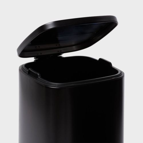30L Soft Square Step Trash Can Black - Brightroom™