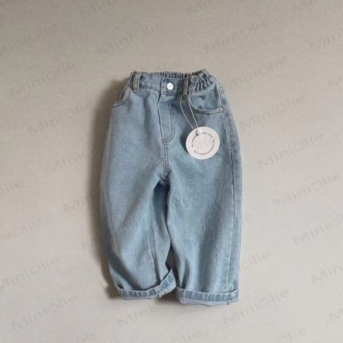 Baby Denim Solid Color Fashion Pants
