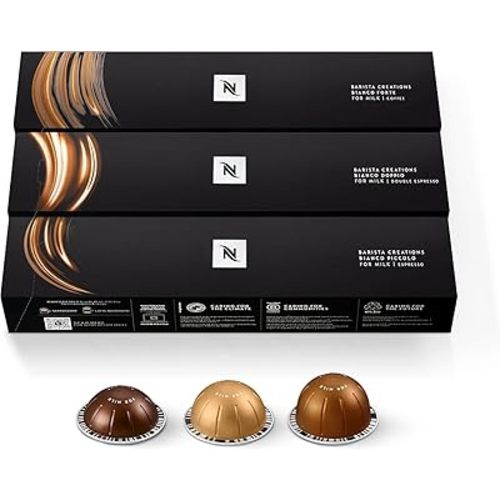 Nespresso Capsules Vertuo, Bianco Variety Pack, 30-Count Coffee Pods