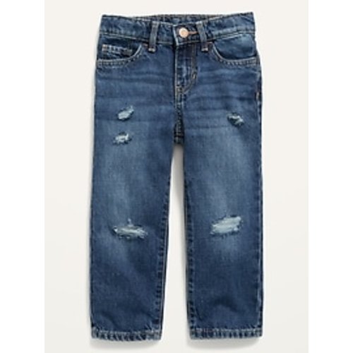 Unisex Slouchy Straight Ripped Non-Stretch Jeans for Toddler