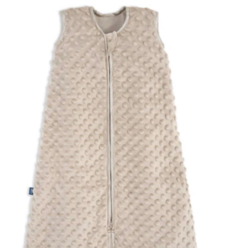 Fawn Grey Plushy Dot Velboa Wearable Baby Blanket | HALO