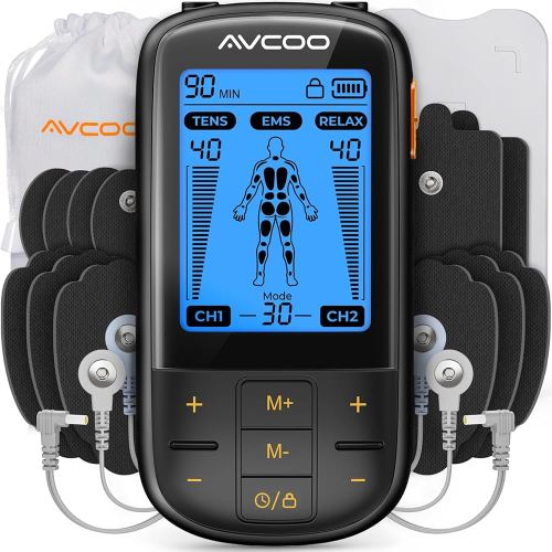 3-in-1 TENS Unit Pain Relief Therapy Muscle Stimulator with 30 Modes, 40 Intensities, Rechargeable