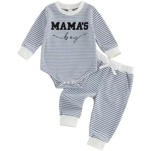 Newborn Baby Boy Fall Clothes Waffle 3 6 12 18 Months Winter Outfit