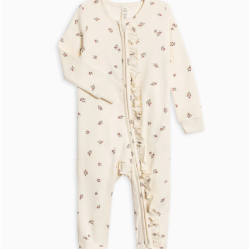 Neve Ruffle Zipper Footie