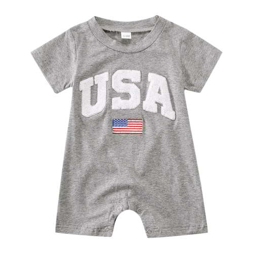 Newborn Baby Boy 4th of July Outfit American Flag USA Romper Jumpsuit Infant Boy Fourth of July Summer Clothes