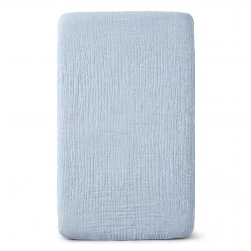 Muslin Bassinet Sheet Compatible with Maxi-COSI Iora & Iora Air Bedside Sleeper - 100% Cotton Rectangular Mattress Pad Cover (33"x20"), Breathable & Soft, Boho (1 Pack Blue)