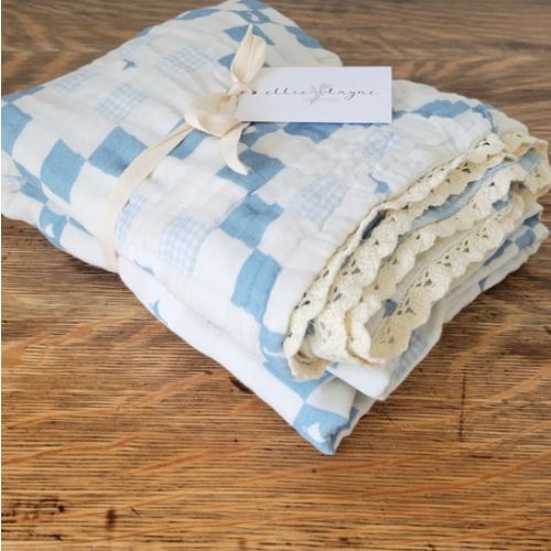 Grandma's Goose QUILTED 6 Layer Gauze Blanket