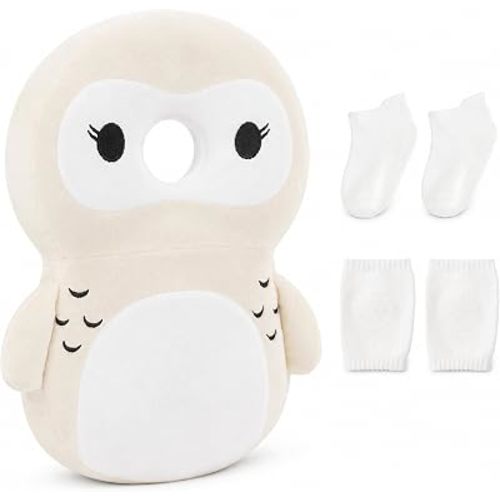 Fortella Baby Head Protector Backpack, Protection Pillow for Walking, Owl