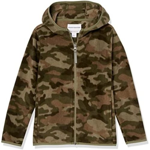 Amazon Essentials Boys and Toddlers' Polar Fleece Full-Zip Hooded Jacket