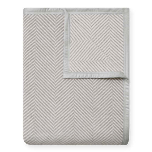 Harborview Herringbone Light Grey Blanket