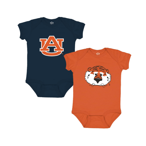 Little King NCAA Bodysuit 2 Pack Short Sleeve-100% Cotton-Infant Sizes 0-3M 6M 12M 18M