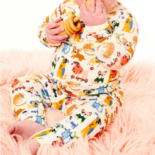 Clover Baby & Kids Cats + Dogs Two Piece Set | Sleep And Play | 12M- 6T