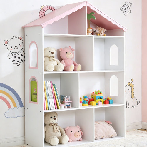 Mercer41 Kids Book Toy Display Freestanding Bookshelf | Wayfair