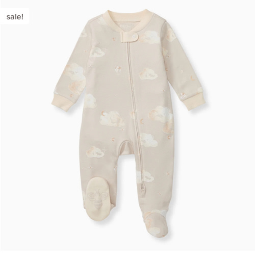 Good Night Sky Organic Cotton Sleep & Play - Limestone – Burt's Bees Baby