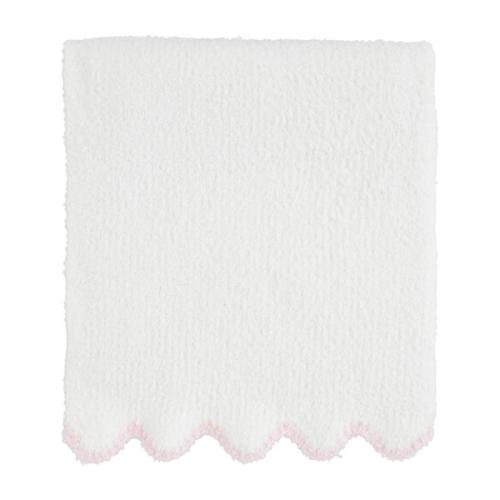Pink Scallop Chenille Blanket