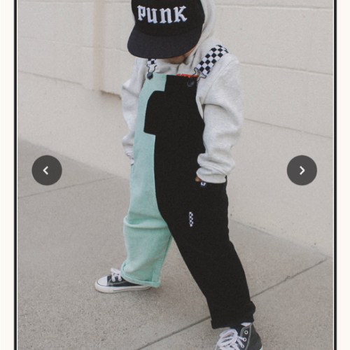 Colorblock Mint Overalls