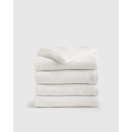Organic Turkish Cotton Kids Hooded Towel Set 4-Pack in White