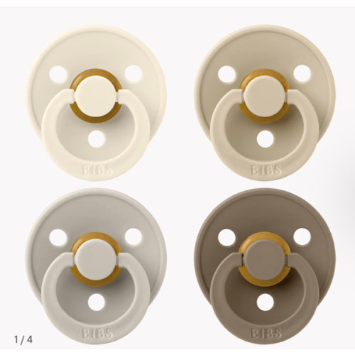 BIBS Colour 4-Pack - Ivory, Sand, Vanilla, Dark Oak Pacifiers – Bibsworld store US