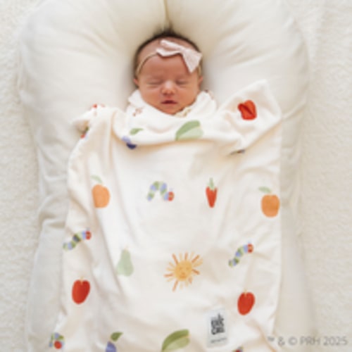 THE VERY HUNGRY CATERPILLAR™ MINKY STRETCH LUXE BLANKET "Recieving"