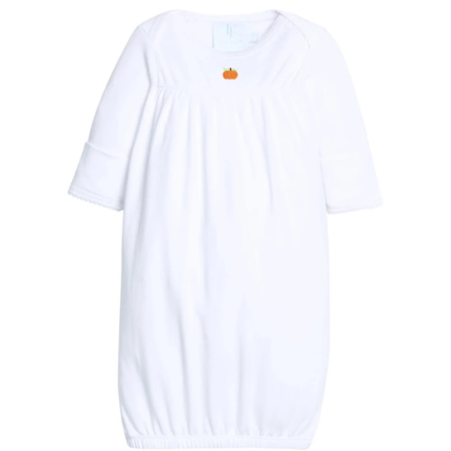 Pumpkin Pinpoint Gown - Newborn Gown Unisex Baby Gift – Little English