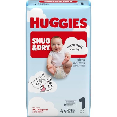 Huggies Snug & Dry Diapers Size 1, 44 Count