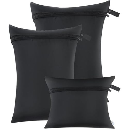 babygoal Wet Dry Bags 3 Pack, Waterproof Travel Bags for Baby Diapers, Beach, Pool, Gym, Swimsuits, Food Storage and Wet Clothes (S,M,L Size),3SMLJ01-B