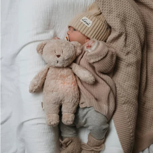 Moonie - Teddy Bear musical nightlight - Capuccino | Smallable